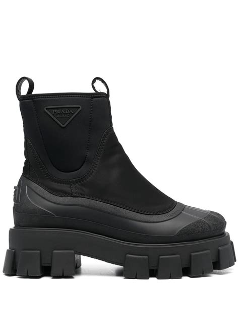 prada velvet ankle boots|prada monolith gabardine boots.